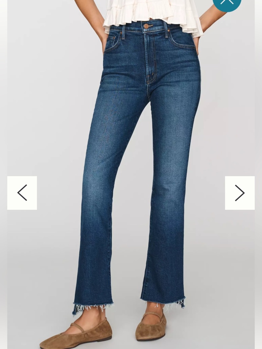 Mother Jeans Superior Insider Crop Step Fray in I Confess Size 26 Denim Bootcut